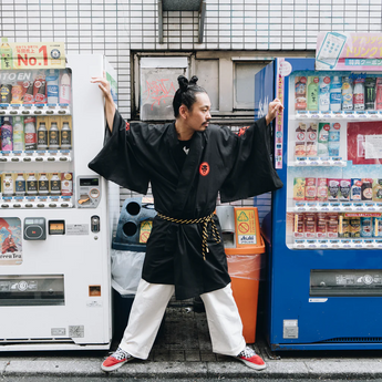 Black Short Kimono